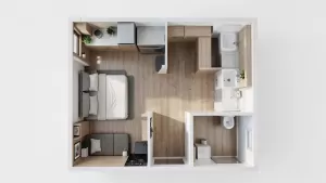 kawalerka 18m2 plan