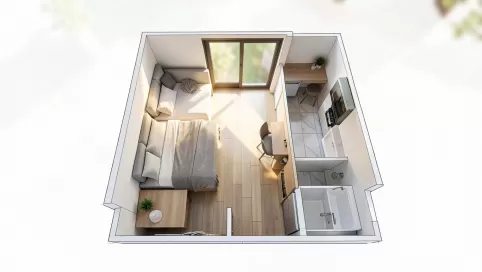 kawalerka 30m2 plan